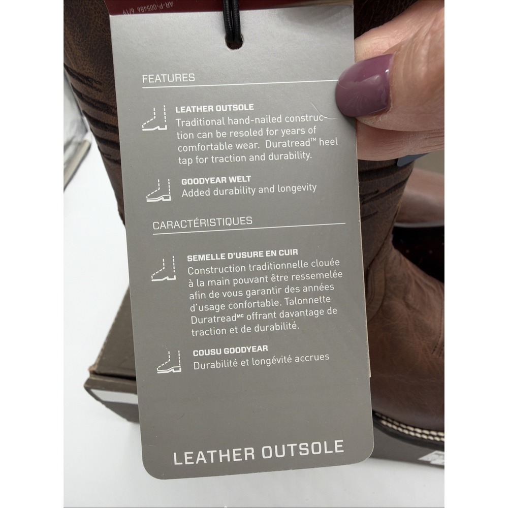 ARIAT CIRCUIT PATRIOT 10029699 Weathered Tan New In Box Cowboy Boots 11D - Picture 10 of 11